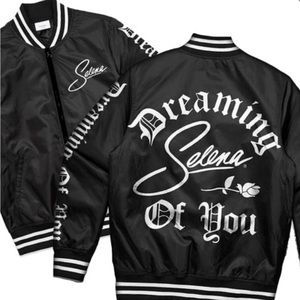 Selena Quintanilla black dreaming of you zip up jacket